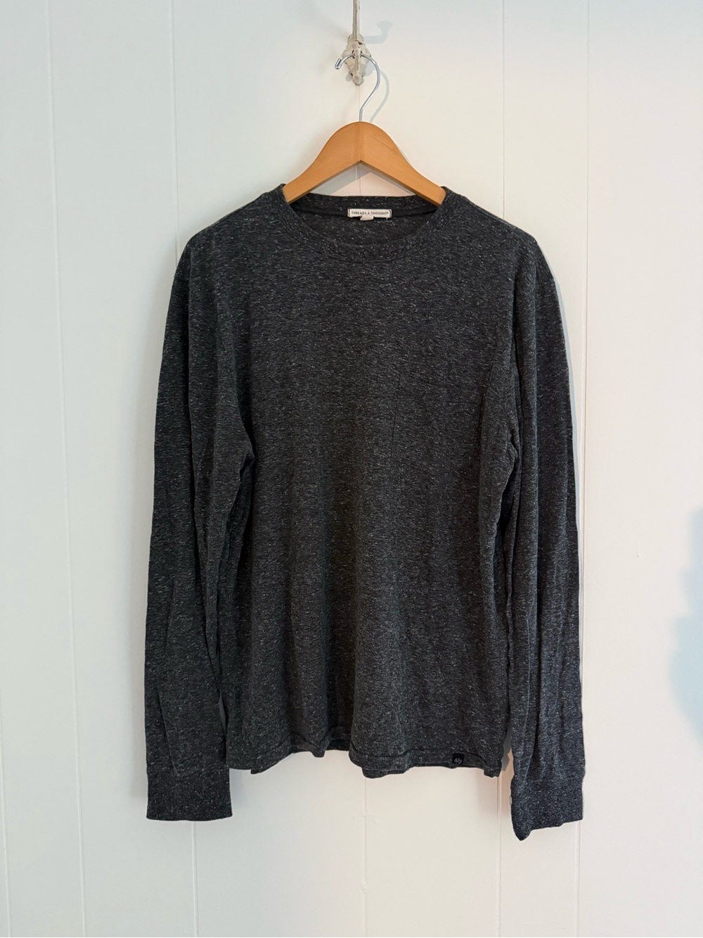 Threads 4 Thought Charcoal Long-Sleeve Crewneck Shirt